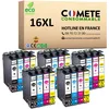 Image de COMETE, Marque Française - 15 Cartouches d'encre Compatibles avec Ananas - pour imprimantes Expression Home XP-2205 XP-3205 XP-4205 Workforce WF-2910 WF-2930 (6 Noir, 3 Cyan, 3 Magenta, 3 Jaune)