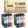 Image de COMETE, Marque française - 16XL - 8 Cartouches d'encre Compatibles avec Epson 16 XL T1631 Stylo Plume - pour Epson Workforce WF-2510 WF-2630 WF-2750 WF-2760 WF-2660 WF-2530 WF-2540 (Noir et Couleur)