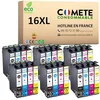Image de COMETE, Marque française - 16XL - 24 Cartouches d'encre Compatibles avec Epson 16 XL ou T1631 Stylo Plume - pour Cartouche Epson 16 ou Cartouche Epson WF 2510 (6 Noir 6 Cyan 6 Magenta 6 Jaune)