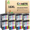 Image de COMETE - Cartouches d'encre Compatibles avec EPSON 16 16 XL - Lot de 32