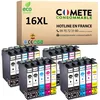 Image de COMETE, Marque française -16XL - 20 Cartouches d'encre Compatible avec Epson 16 XL T1631 Plume - pour Cartouche Epson Worforce WF 2510 WF 2630 WF 2760 WF 2010 (8 Noir et 12 Couleur)