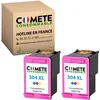 Image de COMETE, Marque française - 304XL - 2 Cartouches d'encre Compatibles avec HP 304 XL 304XL - pour Imprimante HP Envy 5010 5020 5030 5032 Deskjet 2620 2622 2630 2632 (2 Couleur)