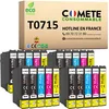 Image de COMETE, Marque Française - T0715-20 Cartouches d'encre Compatibles avec Epson T0715 Guépard (T0711 T0712 T0713 T0714) - pour Epson D120 D78 DX4000 Stylus sx205 (8 Noir et 12 Couleur)