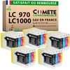 Image de COMETE, Marque française - LC970 LC1000-20 Cartouches d'encre Compatibles avec Brother C970 LC1000 - pour Brother DCP135C DCP150C DCP153C DCP157C MFC235C MFC260C (Noir et Couleur)