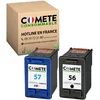 Image de COMETE, Marque française - 56/57-2 Cartouches d'encre Compatibles pour HP 56 57 - pour HP DeskJet 450ci 5150 5550 OfficeJet 4212 4215 PSC 1210 1215 1315 2105 Photosmart 7660 (Noir et Couleur)
