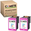 Image de COMETE, Marque française - 301-2 Cartouches d'encre Compatibles avec HP 301 CH562EE - pour imprimante HP Officejet 2620 4630, pour HP Envy 4502 5530, Deskjet 1050 2050 (2 Couleur)