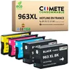 Image de COMETE, Marque française - 963XL - 5 Cartouches d'encre Compatibles avec HP 963 XL - pour HP Officejet Pro 9010, 9014, 9015, 9016, 9018, 9019, 9020, 9022, 9023 (Noir et Couleur)