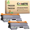 Image de COMETE, Marque française - TN2220 - 2 Cartouches de Toners Compatibles avec Brother TN-2220 ou TN-2210 TN2210 - pour Brother DCP-7065DN HL-2130 HL-2250DN MFC-7360N MFC-7460DN (2 Noir)