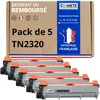 Image de COMETE, Marque française - TN2320 - 5 Cartouches de Toners Compatibles avec Brother TN-2320 TN-2310 - pour Toners Brother DCP-L2520DW MFC-L2700DW HL-L2340DW L2300D (5 Noir)