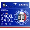 Image de COMETE, Fabriqué en France - 540XL 541XL - 2 Cartouches d'encre Compatibles avec Canon 540 541 / PGI-540 CLI-541 XL / PG540 CL541 XL - pour Canon Pixma MX475 TS5151 TS5150 (1 Noir et 1 Couleur)