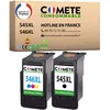 Image de COMETE, fabriqué en France - 545XL 546XL - 2 Cartouches d'encre Compatibles avec Canon PGI-545 CLI-546 / PG545 CL546 - pour Canon Pixma MX495 TS3150 MG2950 MG2450 - sans Affichage du Niveau d'encre