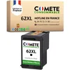 Image de COMETE, Marque française - 62XL - 1 Cartouche d'encre Compatible avec HP 62 XL Noir - pour HP Officejet 5740 5742 Envy 5640 5642 5644 7640 - sans Affichage du Niveau d'encre (1 Noir)