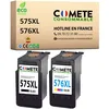 Image de COMETE, Marque française - 575XL 576XL - 2 Cartouches d'encre Compatibles avec Canon PGI-575 CLI-576 XL / PG575 CL576 XL - pour Canon TS3550i TS3551i TR4750i TR4751i (Noir et Couleur)