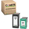 Image de COMETE, Marque française - 339 344-2 Cartouches d'encre Compatibles avec HP 339 344 - pour Cartouche HP 339 344 DeskJet 5490 6830 D4145 OfficeJet 6300 PhotoSmart 2570 2573 - Noir et Couleur