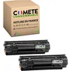Image de COMETE, Marque français - 35A - 2 Cartouches de Toners Compatibles HP 35A CB435A - pour HP LaserJet P1005 P1006 P1007 P1008 P100 (2 Noir)