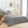 Image de Univers Décor - Parure housse de couette, drap housse & taies taupe/lin - pour lit 140x190 cm 140x190 cm