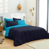 Image de Univers Décor - Parure housse de couette, drap housse & taies marine/turquoise 140x190 cm