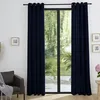 Image de Paire de Rideaux d'ameublement Effet Lin Moonlight 140 x 260 cm (Bleu Nuit, Paire de Rideaux 140 x 260 cm)