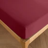 Image de Coton Pur - Drap housse 100% Coton bonnet 30 cm grenat 160x200 cm
