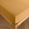 Image de Coton Pur - Drap housse 100% Coton bonnet 30 cm miel 140x190 cm