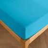 Image de Coton Pur - Drap housse 100% Coton bonnet 30 cm cyan 90x190 cm