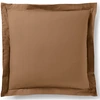 Image de Coton Pur - Taie d'oreiller Volant plat 100% coton taupe 63x63 cm