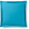 Image de Coton Pur - Taie d'oreiller Volant plat 100% coton cyan 63x63 cm
