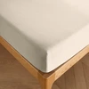 Image de Coton Pur - Drap housse 100% Coton bonnet 30 cm sable 180x200 cm