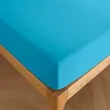 Image de Coton Pur - Drap housse 100% Coton bonnet 30 cm cyan 180x200 cm