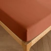Image de Coton Pur - Drap housse 100% Coton bonnet 30 cm paprika 180x200 cm