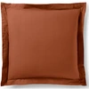 Image de Coton Pur - Taie d'oreiller Volant plat 100% coton paprika 63x63 cm