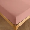 Image de Coton Pur - Drap housse 100% Coton bonnet 30 cm vieux rose 140x190 cm