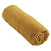 Image de DOCK AVENUE Drap Housse Gaze de Coton 90 x 190 cm Gaia pour Matelas épais Coloris Jaune Safran