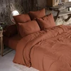Image de L'Effet Papillon - Housse de couette Gaze de Coton Gaïa Terracotta orange 140x200 cm