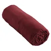 Image de DOCK AVENUE Drap Housse Gaze de Coton 160 x 200 cm Gaia pour Matelas épais Coloris Rouge Lie de vin