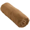 Image de DOCK AVENUE Drap Housse Gaze de Coton 160 x 200 cm Gaia pour Matelas épais Coloris Marron Camel