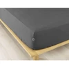 Image de L'Effet Papillon - Drap housse Flanelle Candice anthracite 180x200 cm
