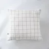 Image de Taie d'oreiller 60x60 cm Gaze de Coton à Grands Carreaux Chantilly