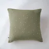 Image de Taie d'oreiller 60x60 cm Gaze de Coton à Pois brodés Romarin
