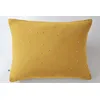 Image de Taie d'oreiller 50x70 cm Gaze de Coton à Pois brodés Safran