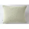 Image de Taie d'oreiller 50x70 cm Gaze de Coton à Pois brodés Vert d'eau