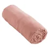 Image de DOCK AVENUE Drap Housse Gaze de Coton 90 x 190 cm Gaia pour Matelas épais Coloris Rose Pêche