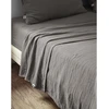 Image de L'Effet Papillon - Drap plat Gaïa anthracite 240x300 cm