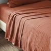 Image de L'Effet Papillon - Drap plat Gaïa terracotta 270x300 cm