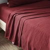 Image de L'Effet Papillon - Drap plat Gaïa lie de vin 270x300 cm