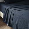 Image de L'Effet Papillon - Drap plat Gaïa minuit 270x300 cm