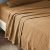 Image de L'Effet Papillon - Drap plat Gaïa camel 270x300 cm