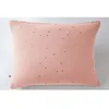 Image de Taie d'oreiller 50x70 cm Gaze de Coton à Pois brodés Rose