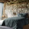 Image de Housse de Couette Lin lavé Gris foncé 260x240