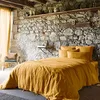 Image de Housse de Couette Lin lavé Jaune foncé 260x240